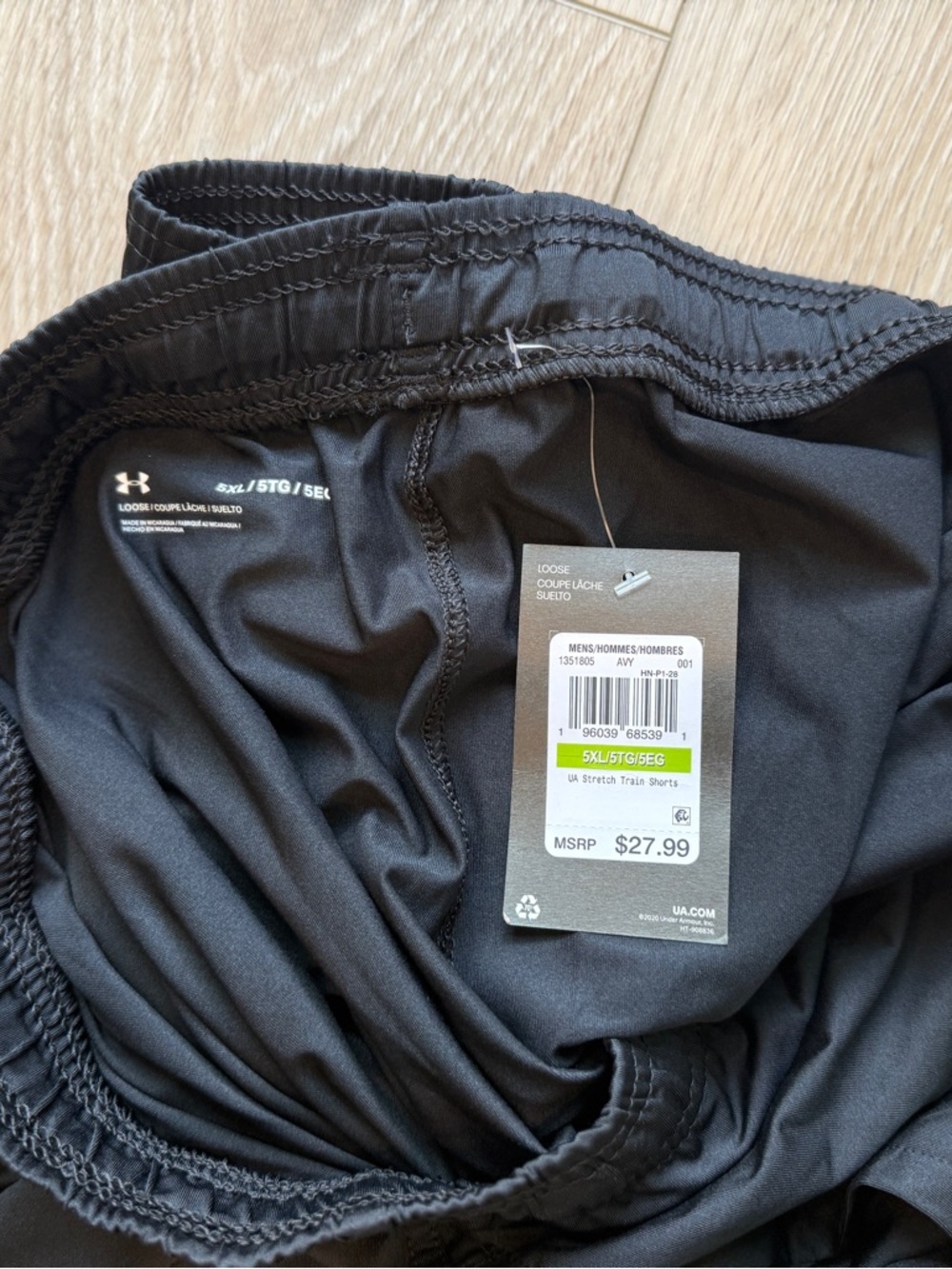 Under Armour Mens UA Stretch Train Shorts Loose 5XL Black Running NEW - Picture 7 of 8